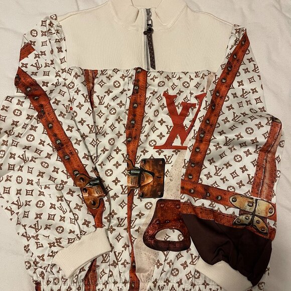 thrifted Louis Vuitton trunk half zip up SZ M - Picture 1 of 10